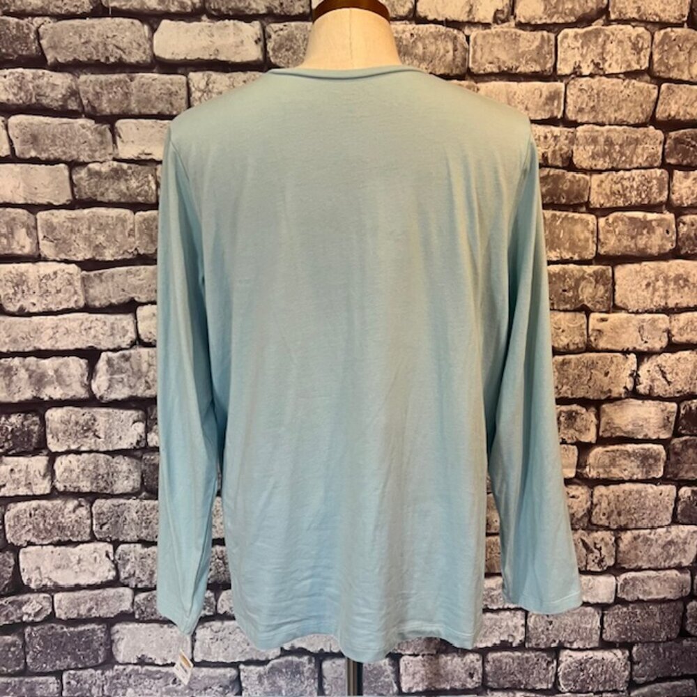Talbots NWT Blue Long Sleeve Tee Size 1X - Picture 5 of 8